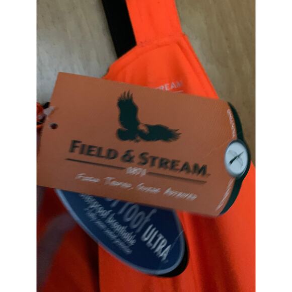 Field & Stream NWT XXL Blaze Orange Mens Hydro Proof Waterproof Insulated Bibs - Picture 3 of 11